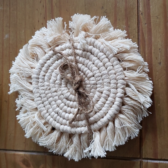 Macrame candle coasters - Picture 4 of 5